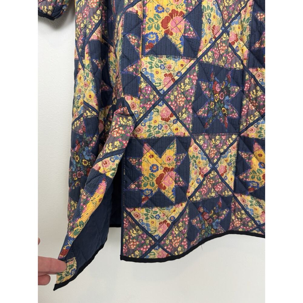 Hunter Bell Patchwork Coat Women’s Small Wales Hightower Boho Chic Retired Rare - Picture 7 of 16